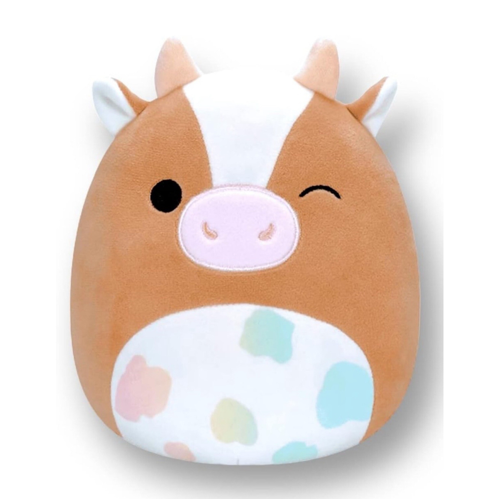 Griella The Cow SQUISHMALLOW 14" Plush NWT Rainbow spot pink nose